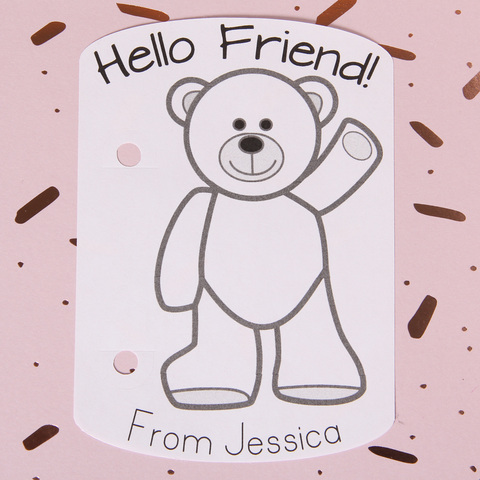 Hello Friend Crayon Holder - Colouring Crayon Holder, image #2