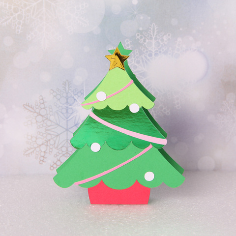 Festive Christmas Tree - Fun Size Treat Gift Box, image #2