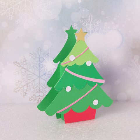 Festive Christmas Tree - Fun Size Treat Gift Box, image #3