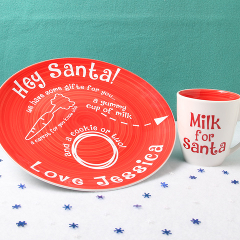 Gifts For Santa Plate - Plate of treats for Santa and Rudolf