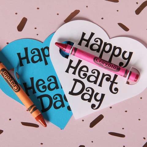 Happy Heart Day Crayon Holder - Valentine's Day Crayon Holder, image #3