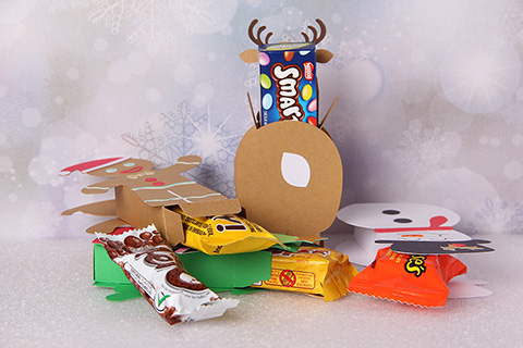Zynki Gift Boxes holding various fun sized treats
